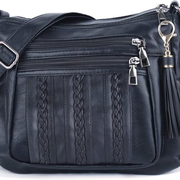 Purses for Women Pocketbooks Soft PU Leather Ladies Crossbody Purse Multi Pocket - Picture 1 of 8